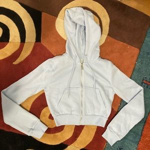 H&M Cropped Zip-up Hoodie